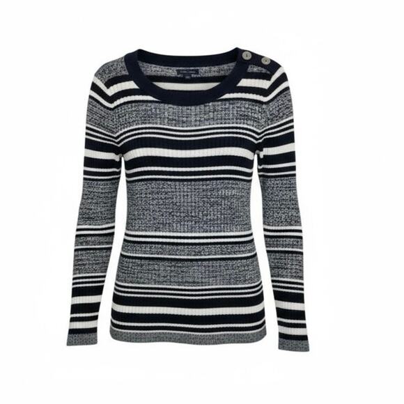 Tommy Hilfiger Sweaters - Tommy Hilfiger Striped Ribbed Sweater -Large